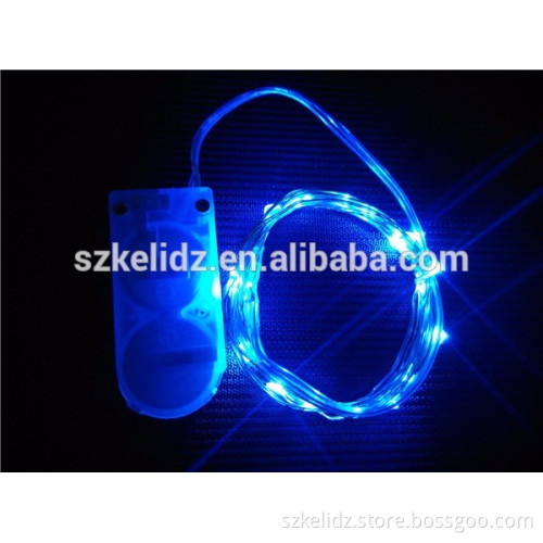 20 Warm White Micro LED Battery Operated String Lights, 7.5 Feet Silver Wire
